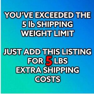 Extra Shipping Label * Over 5 lbs * Please add this listing for a second box